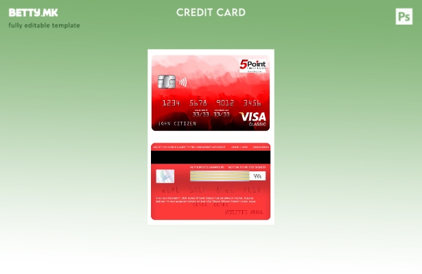 модерен стил на САД Тексас Поинт Кредитна унија банкарски виза класичен шаблон